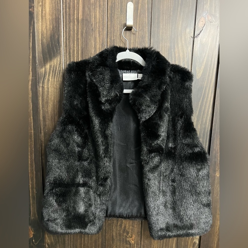 Worthington Faux Fur Mink Dark Brown Womens Vast Size L/G - Picture 2 of 9